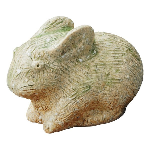Shigaraki Ware Kiln Guardian Rabbit Figurine Medium Traditional Japanese Ceramic