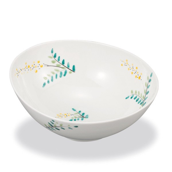 Kutani Ware 20cm Bowl Mimosa pattern Made in Japan Koyo Kiln