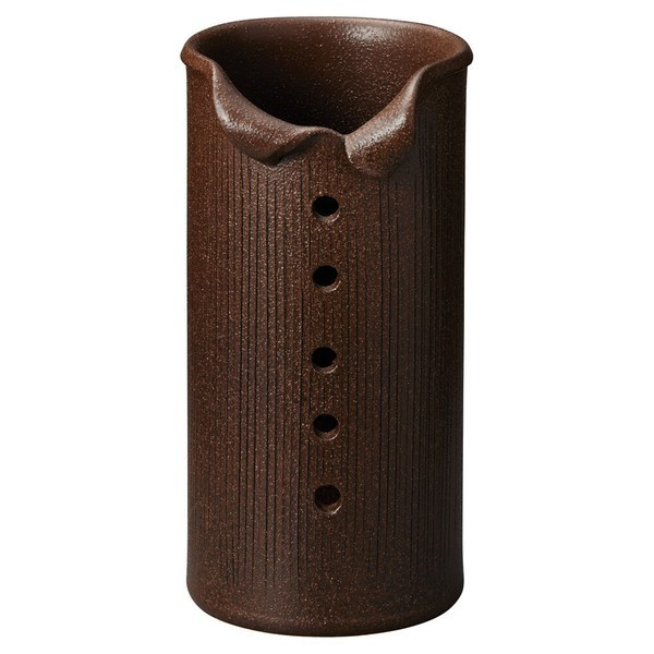 Shigaraki Ware Japan Japanese pottery Umbrella Stand Color Button like Brown