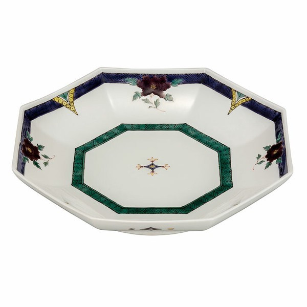 Authentic Kutani Ware Bowl Peony Pattern 25cm Made in Japan