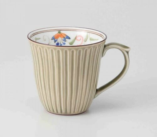Japanese Mug Tea Coffee cup Arita yaki porcelain pail green Karen Japan