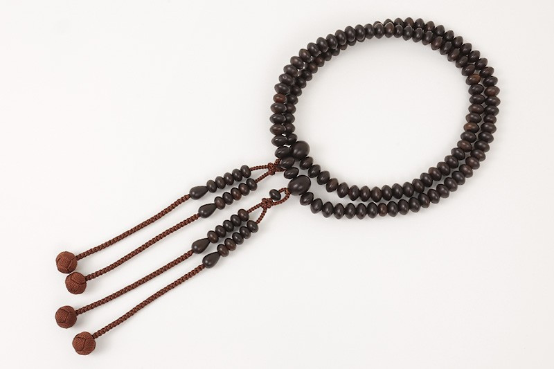 Kyoto Juzu Japanese Buddhist Mala Shingon Matte Stripe ebony Shaku3 Japan