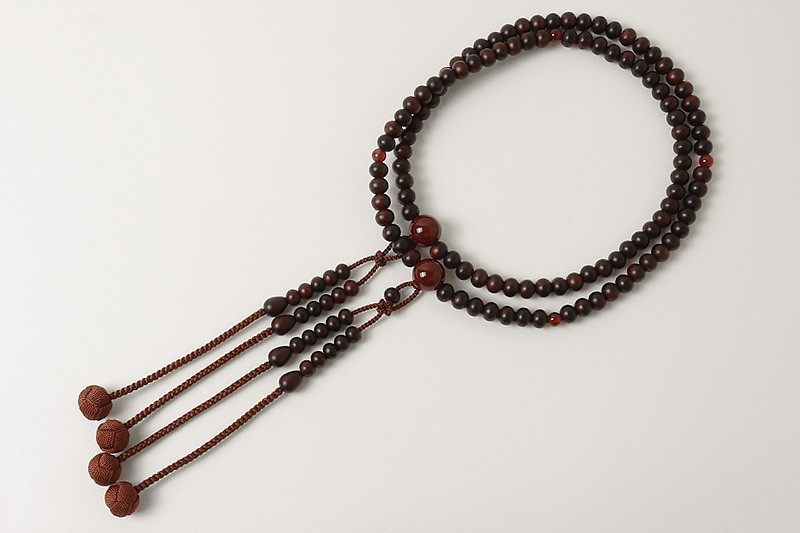 Kyoto Juzu Japanese Buddhist Mala Bracelet ShingonShaku2 Rosewood Agate Japan