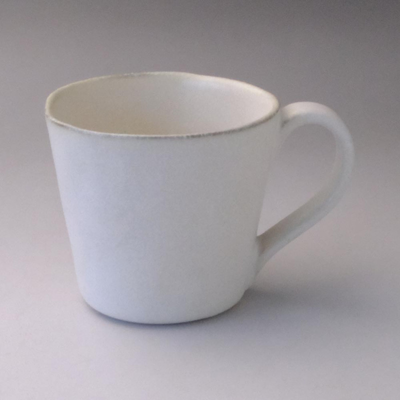 Mino ware Japanese Ceramic Mug Coffee Tea cup Shironeri White 250ml Japan