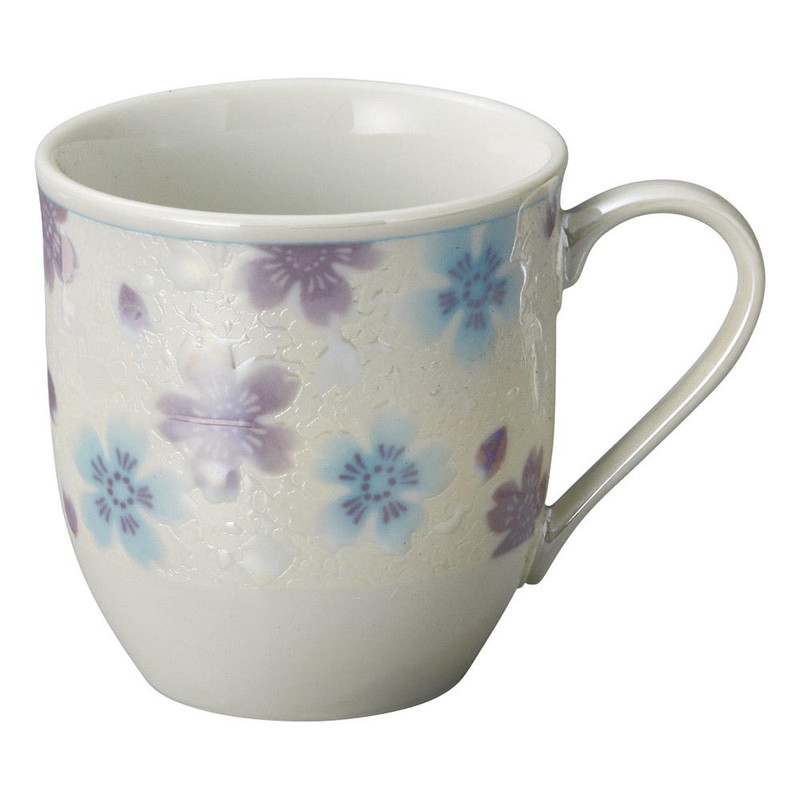 Mino ware Japanese Ceramic Mug Coffee Tea cup Laster Kirameki Blue Microwave OK