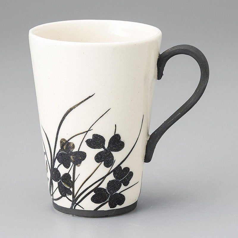 Mino ware Japanese Ceramic Mug Coffee Tea cup Shabby Chic Wildflower Japan