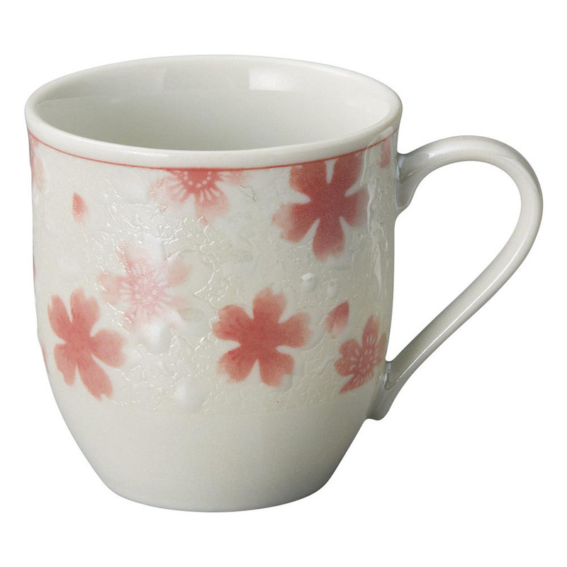 Mino ware Japanese Ceramic Mug Coffee Tea cup Laster Kirameki Red Microwave OK