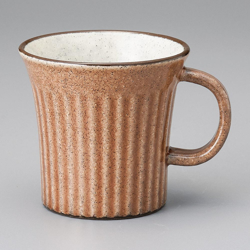 Mino ware Japanese Ceramic Mug Coffee Tea cup Wine glaze carved texture Japan