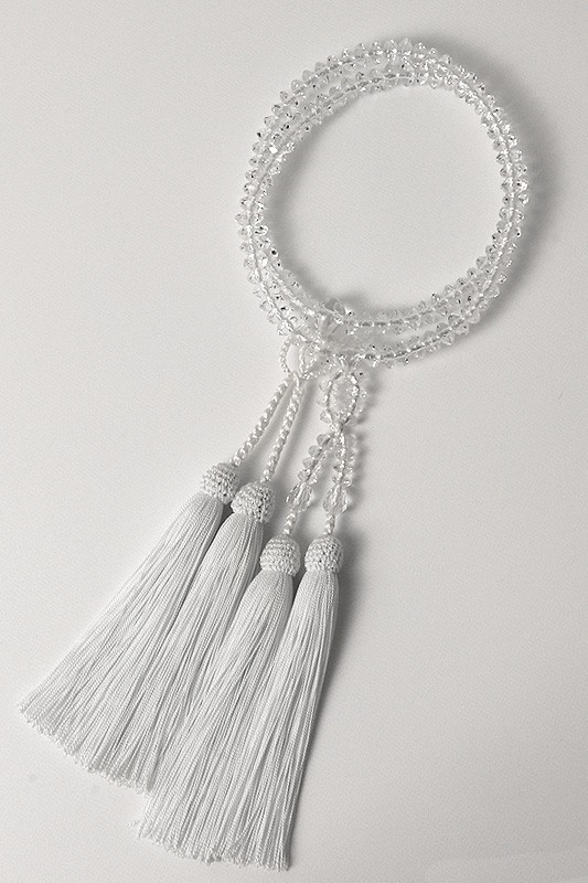 Kyoto Juzu Japanese Buddhist Mala Jodo shinshu SSP Cutting Crystal quartz Japan