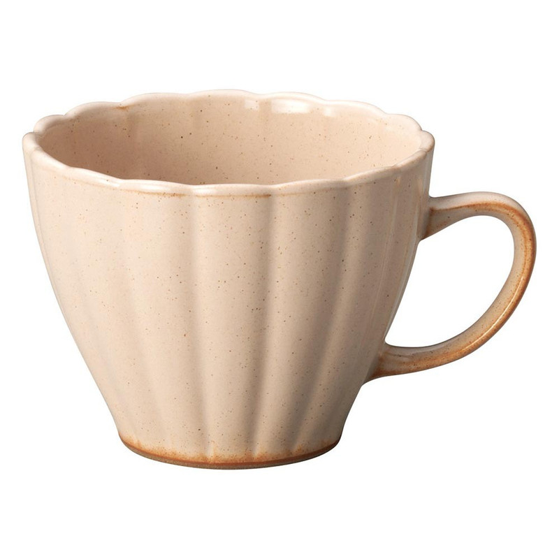 Mino ware Japanese Ceramic Mug Coffee Tea cup Pink Flower shape Made in Japan
