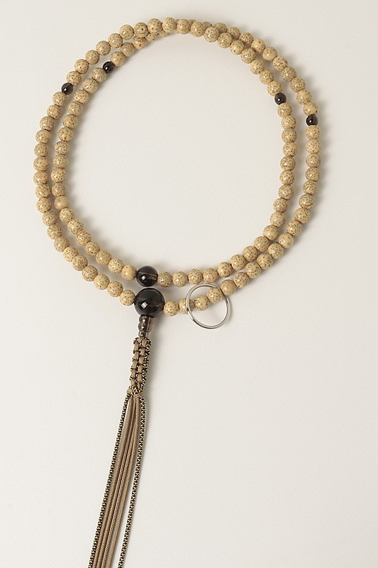 Kyoto Juzu Japanese Buddhist Mala Sodo shu Seigetsu Linden Brown Quartz Men