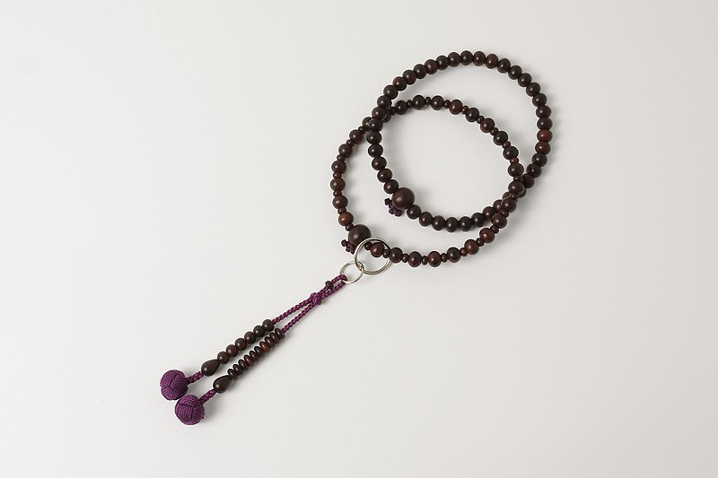 Kyoto Juzu Japanese Buddhist Mala Jodo shu Matte Shitan Rosewood Woman japan