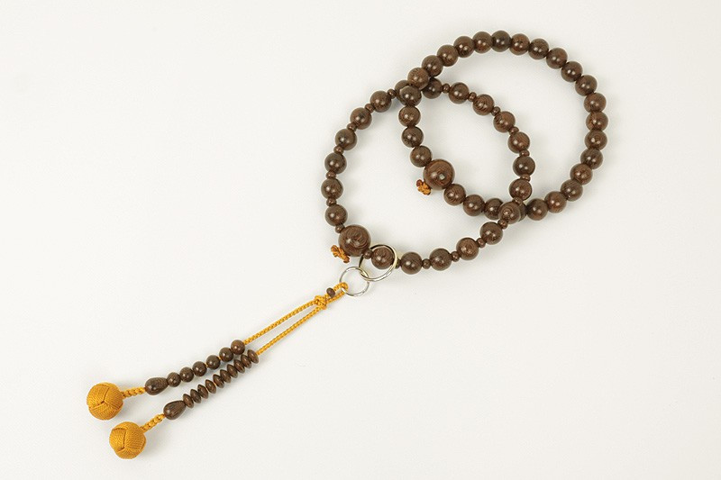 Kyoto Juzu Japanese Buddhist Mala Jodo shu Ironwood Tagayasan Wood Men Japan