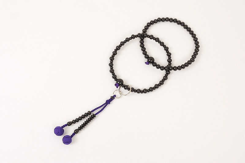 Kyoto Juzu Japanese Buddhist Mala Jodo shu Black ebony Woman Japan