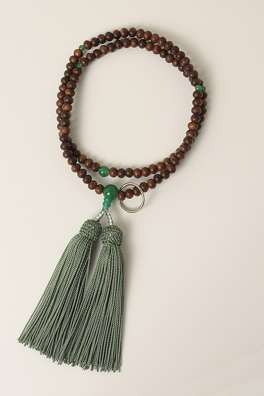 Kyoto Juzu Japanese Buddhist Mala Sodo shu Chinaberry Aventurine Zen Woman Japan