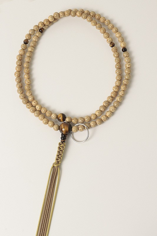 Kyoto Juzu Japanese Buddhist Mala Sodo shu Seigetsu Linden Tiger eye Men Japan