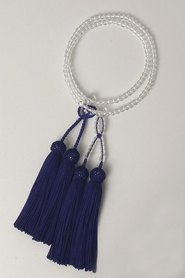 Kyoto Juzu Japanese Buddhist Mala Jodo shinshu Crystal quartz Japan Purple
