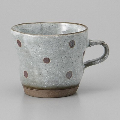 Mino ware Japanese Ceramic Mug Coffee Tea cup Rustic Gray Spiral Mug 300ml Japan