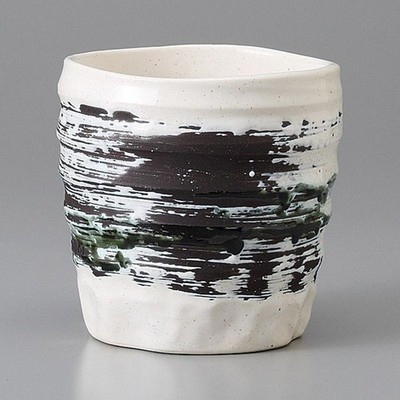 Made in Japan Mino Ware White Glaze Hakeme Multi Cup 320ml