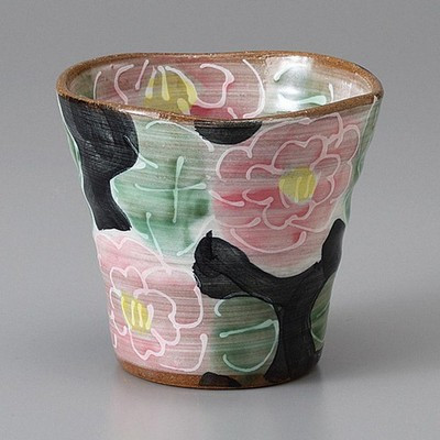 Made in Japan Mino Ware Red Button Free Cup 350ml