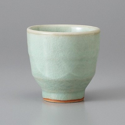 Mino Ware Gray Sencha Japanese Green Tea Cup White Cloud 200ml Japan