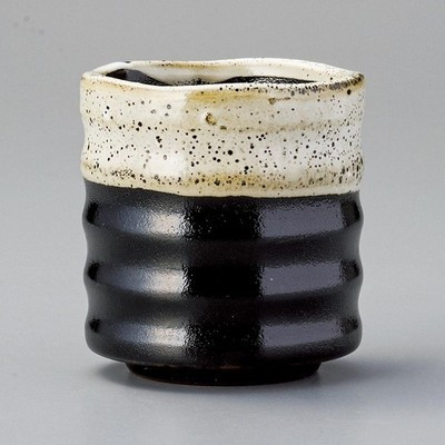 Sushi Yunomi Japanese Large Green tea cup Satsuma Tenmoku glaze Large 380ml