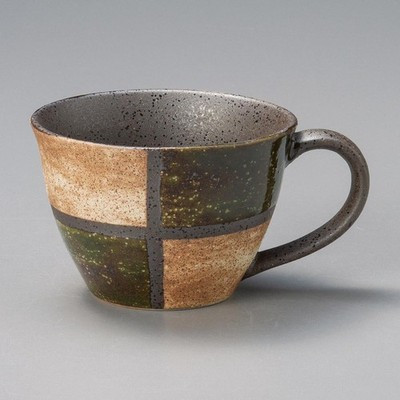 Mino ware Japanese Ceramic Mug Coffee cup Oribe lattice cafe mug 260ml Japan