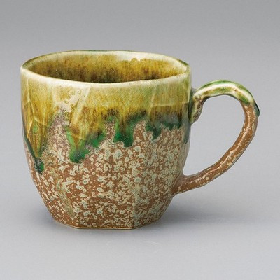 Mino ware Japanese Ceramic Mug Coffee Tea cup Glass glaze Rock 300ml Japan