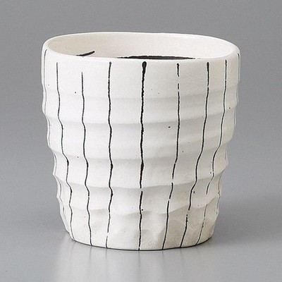 Made in Japan Mino Ware White Stripe Multi Cup 350ml