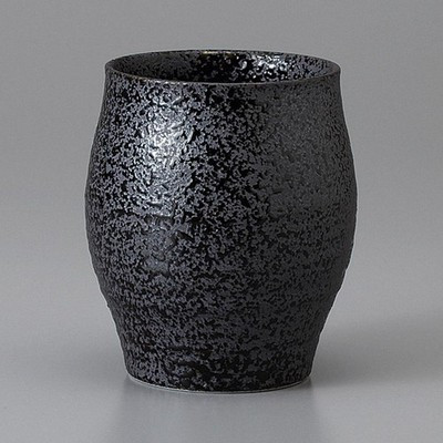 Mino Ware Made in Japan Smoked Tenmoku Half Rock Glass 305 ml Japanese Tableware