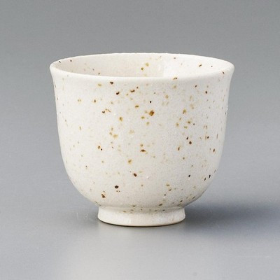 Mino Ware Gray Sencha Japanese Green Tea Cup White Karatsu Flared 170ml Japan