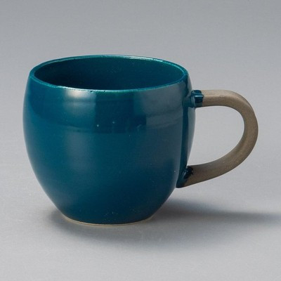 Mino ware Japanese Ceramic Mug Coffee Tea cup Koron Matte Moss green Japan 260ml