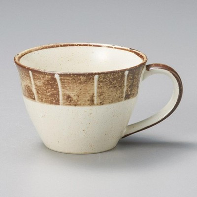 Mino ware Japanese Ceramic Mug Coffee Tea cup Kohiki Line Cafe 260ml Japan