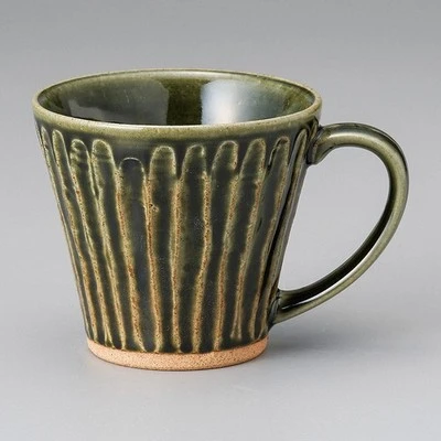 Mino ware Japanese Ceramic Mug Coffee Tea cup Oribe Shinogi Mug Japan 250ml