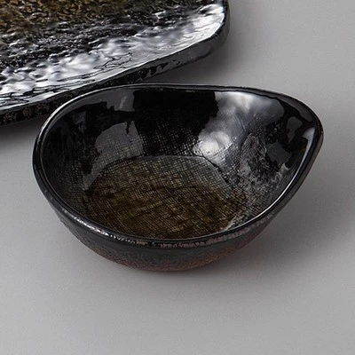 Seto Ware Black Green Glazed Tonsui Hot Pot Serving Bowl 12.7cm Japan