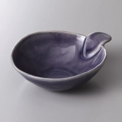 Seto Ware Japan Purple Handled Tonsui Bowl 15cm Hot Pot Dipping Dish
