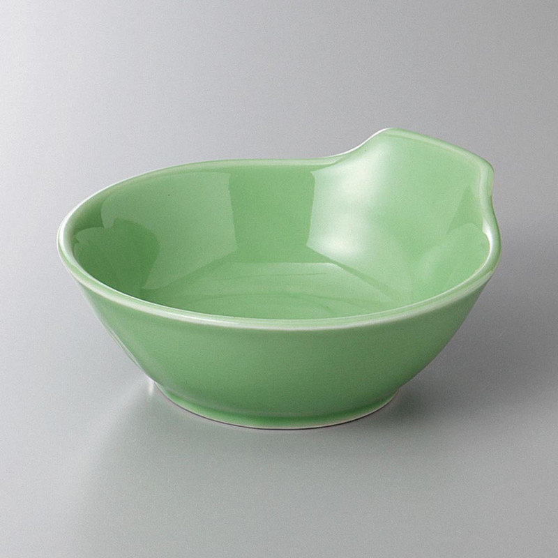 Japanese Seto Ware Green Ceramic Tonsui Bowl Hot Pot Dipping Sauce Dish 12.8cm