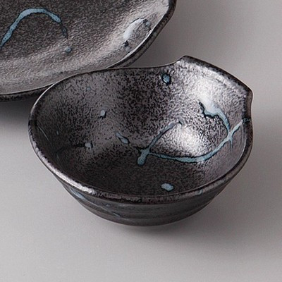 Mino ware Kuroshio Tonsui Hot Pot Serving Bowl 13cm Japanese Pottery Japan