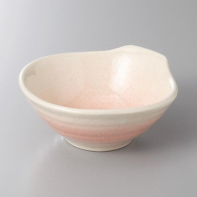 Japanese Seto Sakura Shino Ceramic Tonsui Bowl Hot Pot Dipping Sauce Dish 12.8cm
