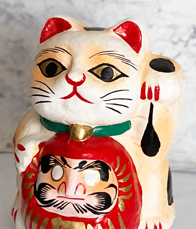 Daruma Darma Maneki Neko Takasaki Hariko Tumbling Doll Lucky cat