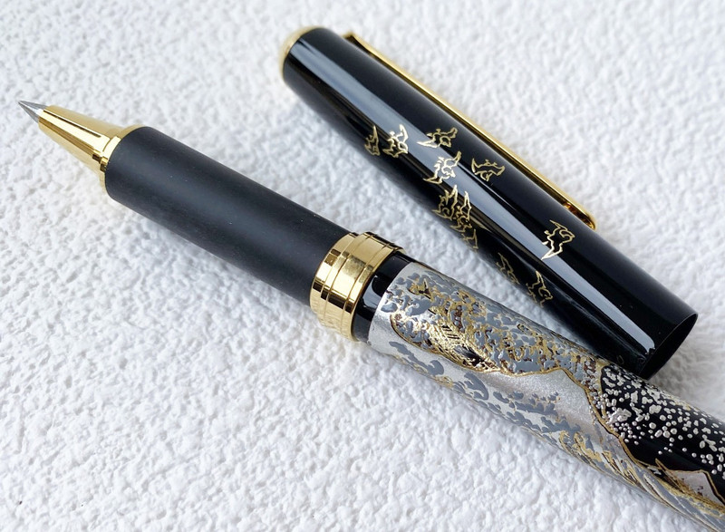 Maki-e Urushi Lacquer Makie Ballpoint Pen Yamanaka lacquerware Mt.Fuji Japan