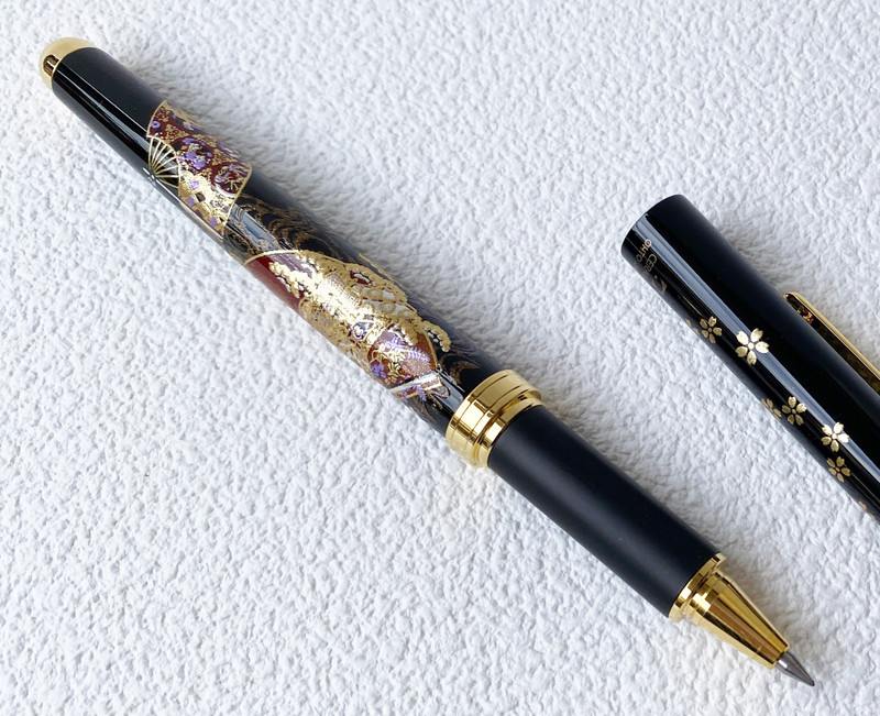 Maki-e Urushi Lacquer Makie Ballpoint Pen Yamanaka lacquerware Fan Kyoto Miyabi Japan