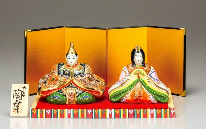 Kutani yaki porcelain Hina Doll Ningyo Girls festicval Handcraft Mori Art Japan