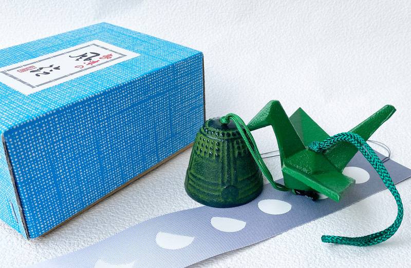 Furin Wind Chime Bell Takaoka Bronze Copper Handcraft Made in Japan Crane