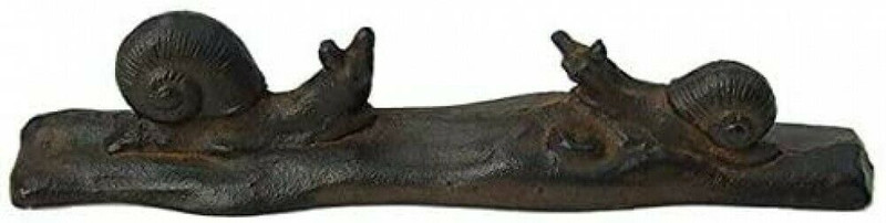 Bunchin Japanese Paperweight Brush Holder Takaoka metal Snail Couple Japan