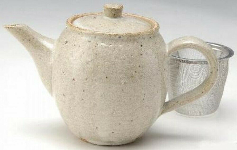 Kyusu Shigaraki yaki Japanese Tea pot White Glaze from japan