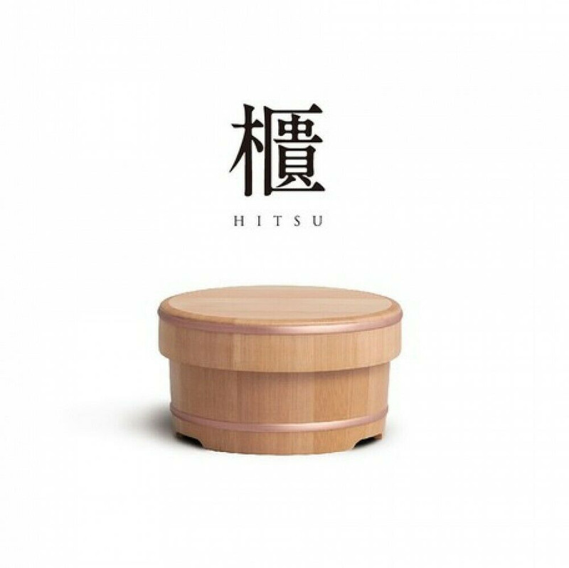 Daidokoro Hitsu Japanese wooden Rice Container Kiso Sawara, Copper Taga Japan