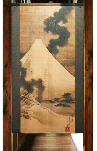 Noren Tapestry Hang door curtain Katsushika Hokusai Mt Fuji Dragon japan