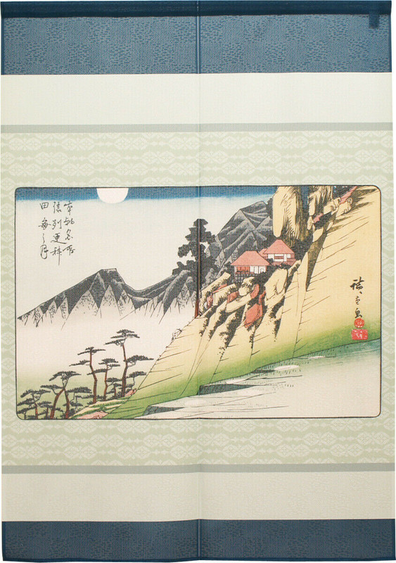 Noren Tapestry door curtain Utagawa Hiroshige Japan Shinshu Sarashina 120x85