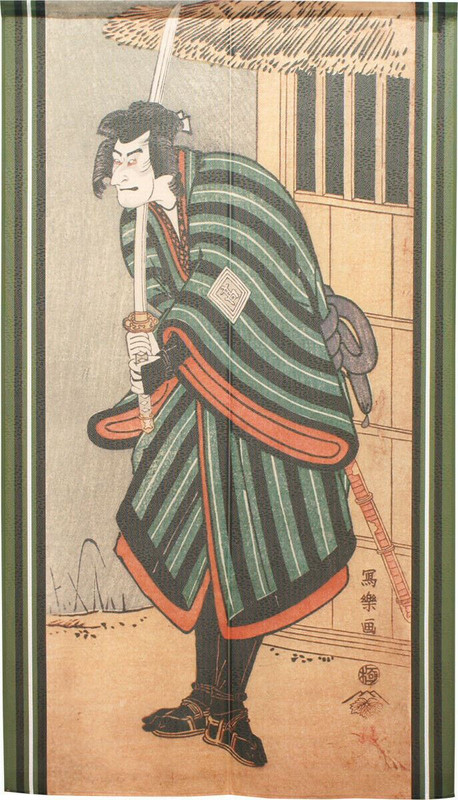 Noren Japanese Hanging Door Curtain Tapestry Ichii Komazou Nisei Sharaku Japan